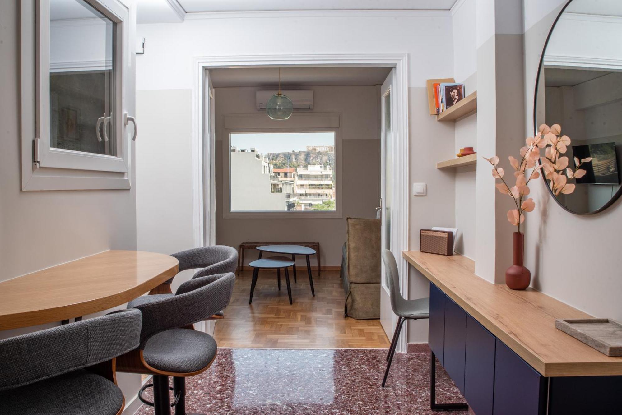 Stunning Acropolis View - 500M Metro - At Historical Center Apartment Athena Bagian luar foto